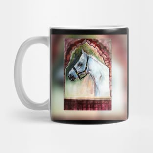 White horse at Rajasthan fort Mug